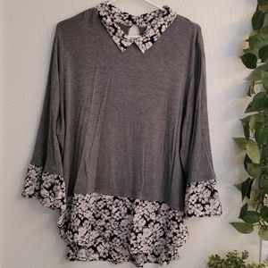 Elle collared sweater blouse